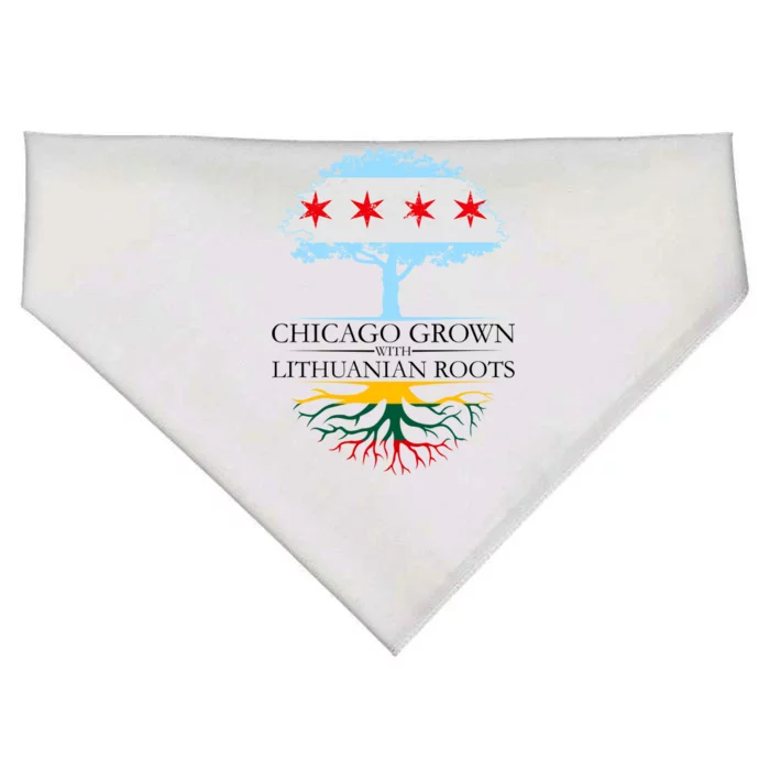 Chicago Grown With Lithuanian Roots USA-Made Doggie Bandana