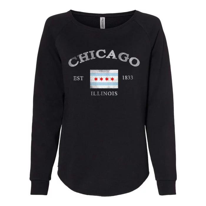 Chicago Illinois Est 1833 Womens California Wash Sweatshirt