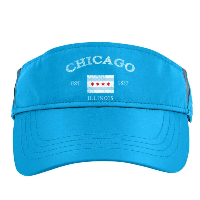 Chicago Illinois Est 1833 Adult Drive Performance Visor