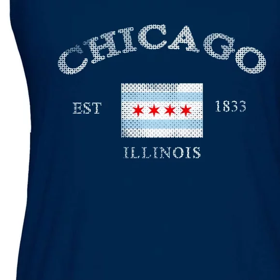 Chicago Illinois Est 1833 Ladies Essential Flowy Tank