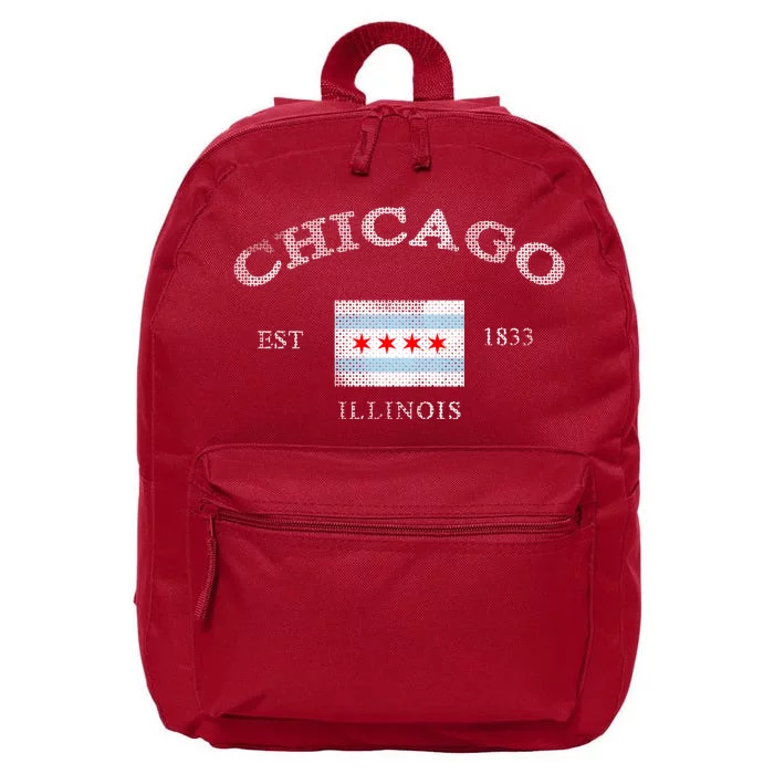 Chicago Illinois Est 1833 16 in Basic Backpack