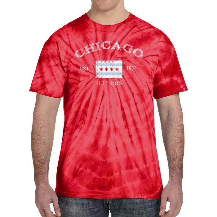 Chicago Illinois Est 1833 Tie-Dye T-Shirt