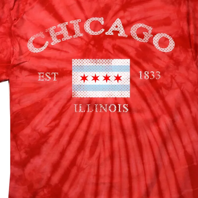 Chicago Illinois Est 1833 Tie-Dye T-Shirt