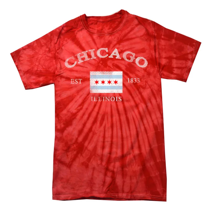 Chicago Illinois Est 1833 Tie-Dye T-Shirt