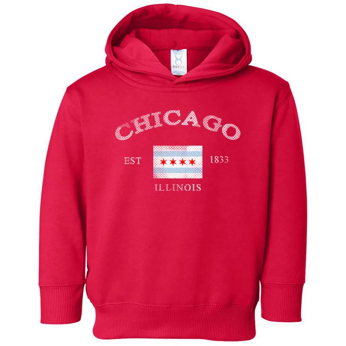 Chicago Illinois Est 1833 Toddler Hoodie