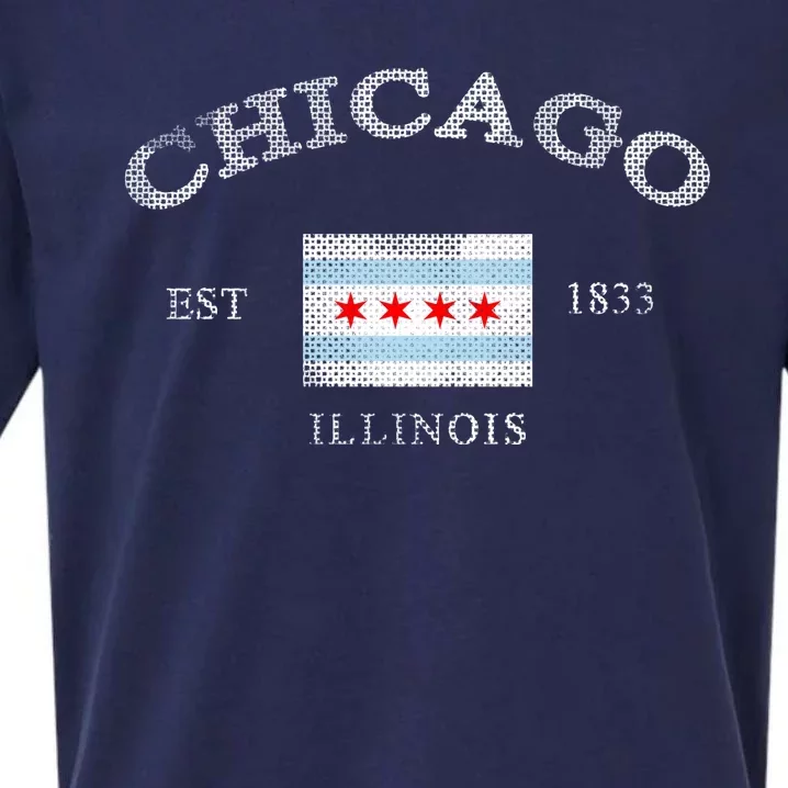 Chicago Illinois Est 1833 Sueded Cloud Jersey T-Shirt