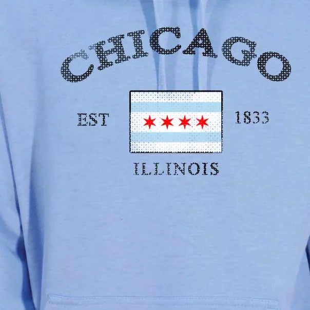 Chicago Illinois Est 1833 Unisex Surf Hoodie