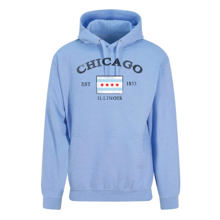 Chicago Illinois Est 1833 Unisex Surf Hoodie