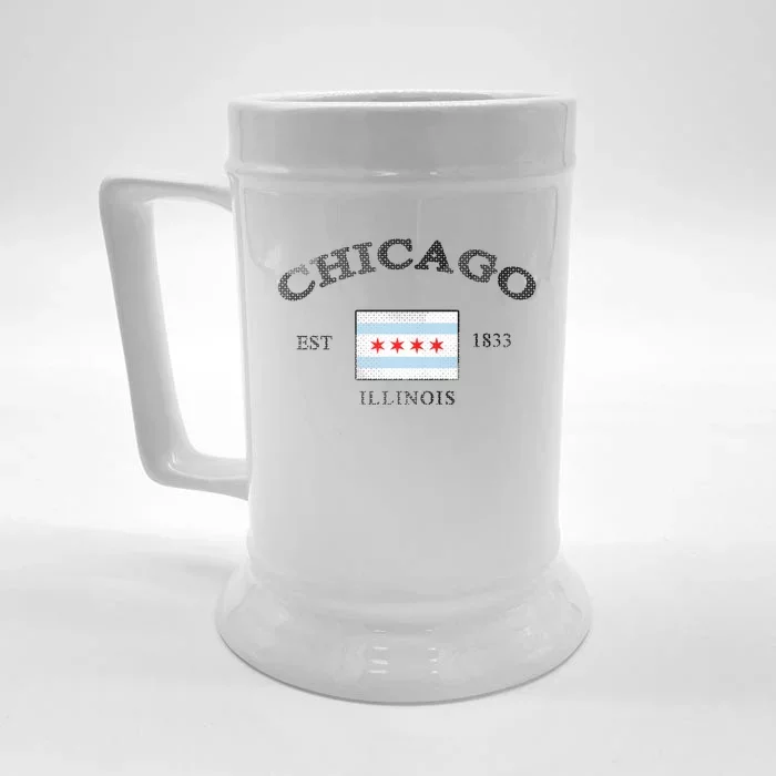 Chicago Illinois Est 1833 Front & Back Beer Stein