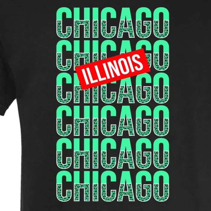 Chicago Illinois Typography Garment-Dyed Heavyweight T-Shirt