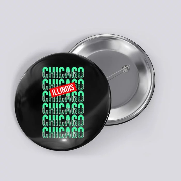 Chicago Illinois Typography Button