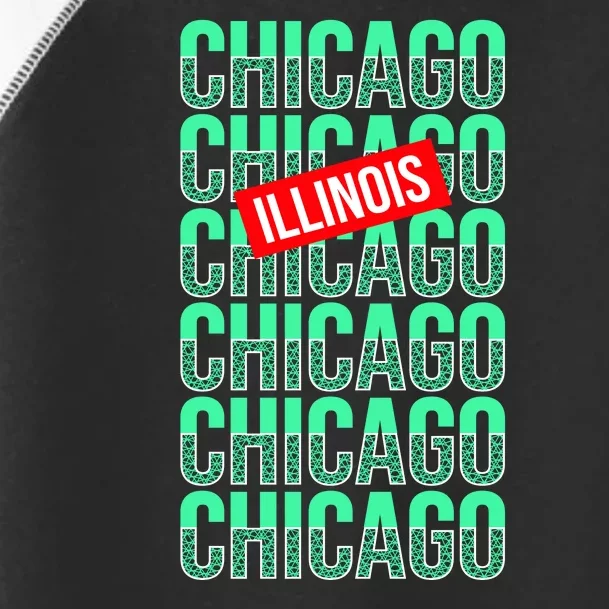 Chicago Illinois Typography Toddler Fine Jersey T-Shirt