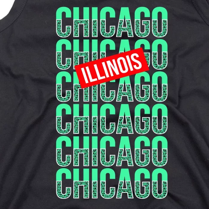 Chicago Illinois Typography Tank Top