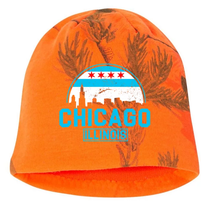 Chicago Illinois Vintage Flag Kati - Camo Knit Beanie