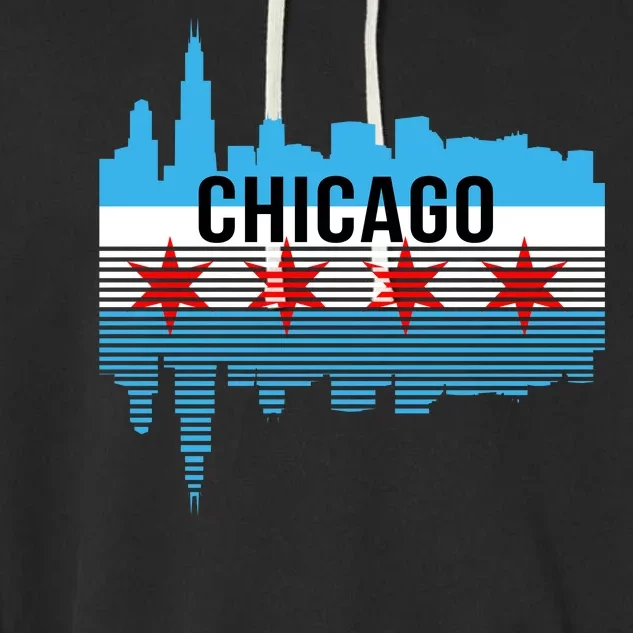 Chicago Skyline Garment-Dyed Fleece Hoodie