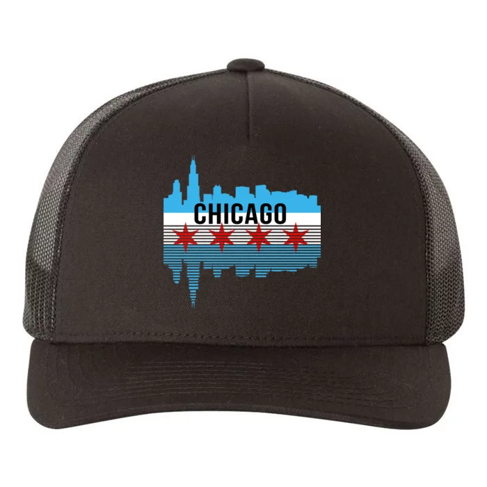 Chicago Skyline Yupoong Adult 5-Panel Trucker Hat