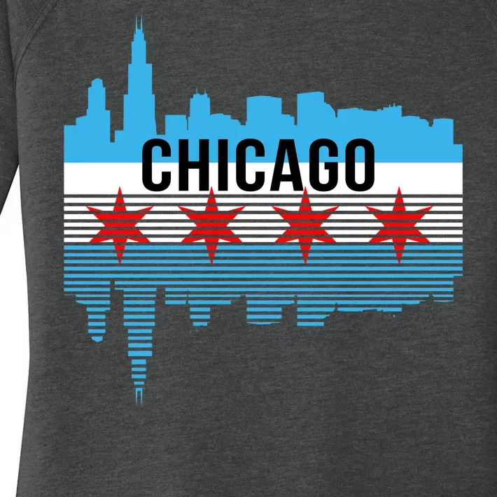 Chicago Skyline Women's Perfect Tri Tunic Long Sleeve Shirt