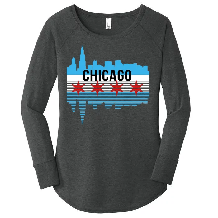 Chicago Skyline Women's Perfect Tri Tunic Long Sleeve Shirt