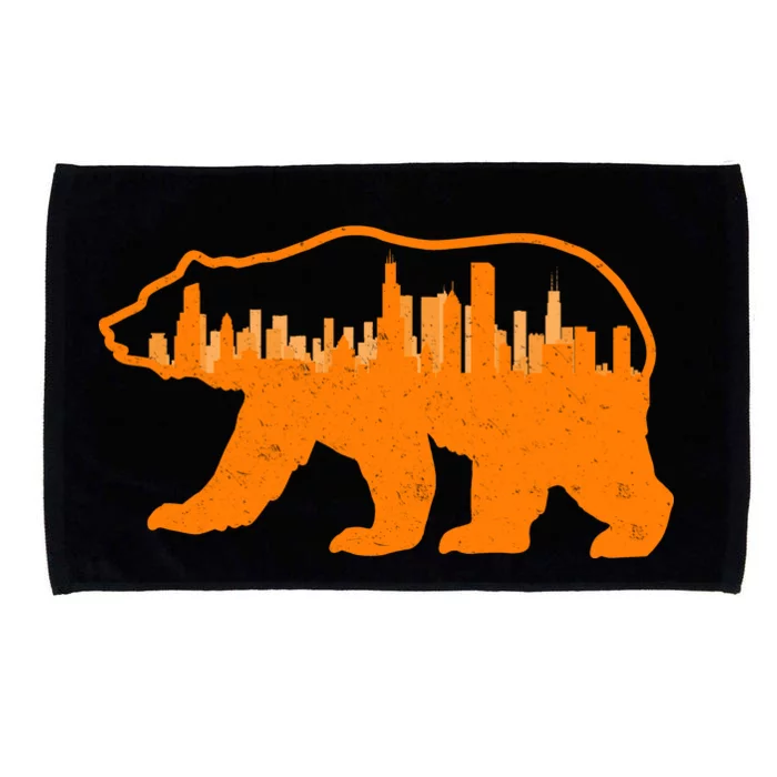 Chicago Skyline City Bear Microfiber Hand Towel