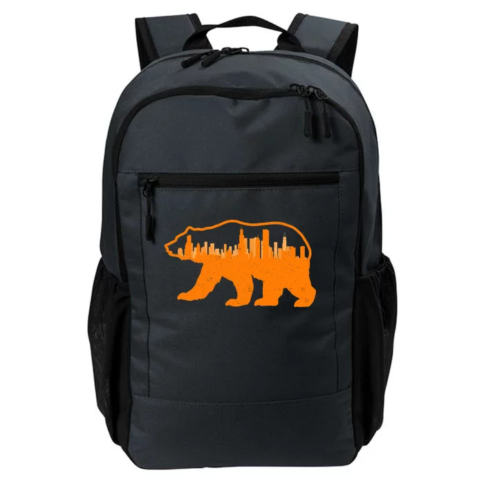 Chicago Skyline City Bear Daily Commute Backpack