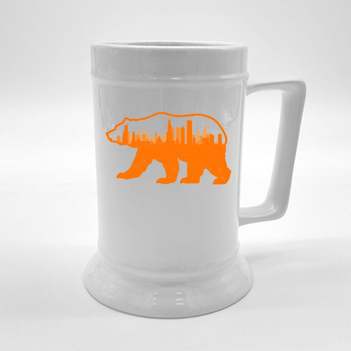 Chicago Skyline City Bear Front & Back Beer Stein