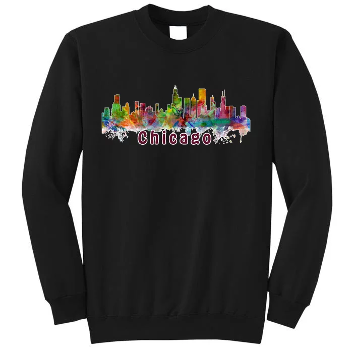 Chicago Skyline Paint Splatter Sweatshirt