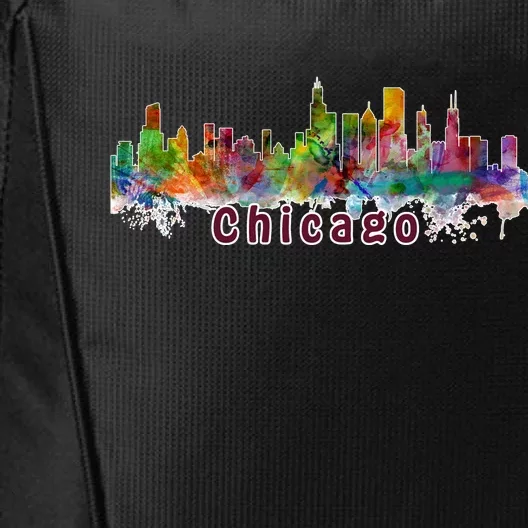 Chicago Skyline Paint Splatter City Backpack