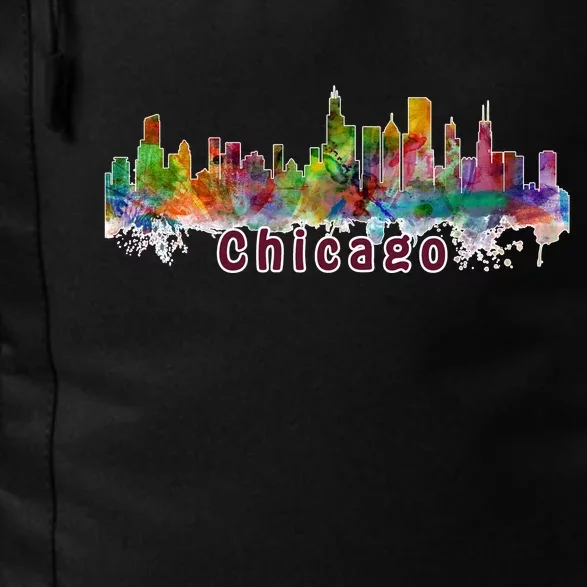 Chicago Skyline Paint Splatter Daily Commute Backpack