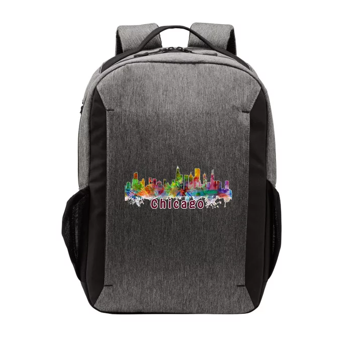 Chicago Skyline Paint Splatter Vector Backpack