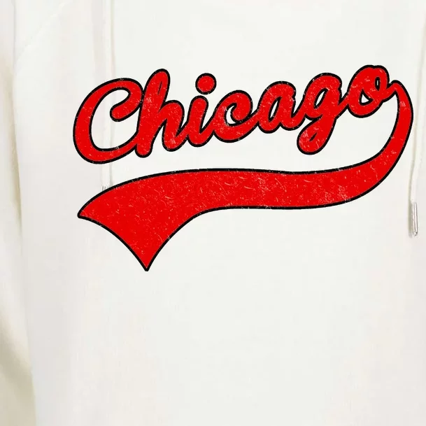 Chicago Vintage Classic Team Logo Womens Funnel Neck Pullover Hood