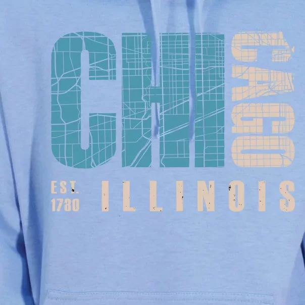 Chicago Vintage Emblem Unisex Surf Hoodie