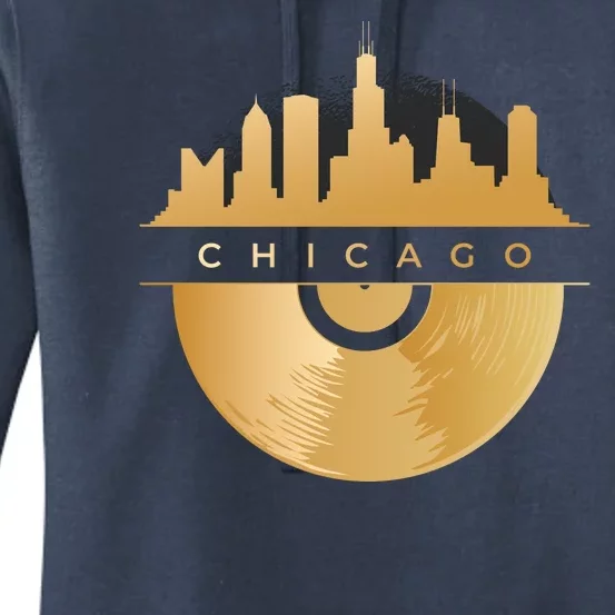 Chicago Vinyl Skyline Women's Pullover Hoodie