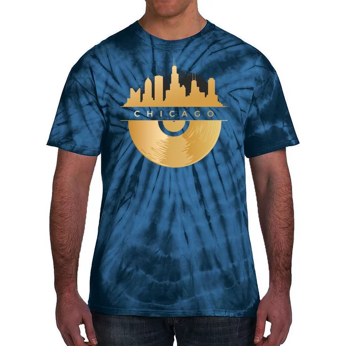 Chicago Vinyl Skyline Tie-Dye T-Shirt