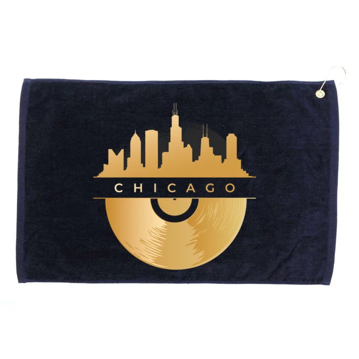 Chicago Vinyl Skyline Grommeted Golf Towel