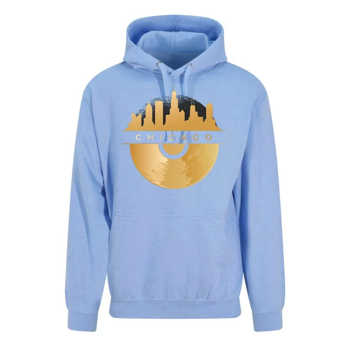 Chicago Vinyl Skyline Unisex Surf Hoodie