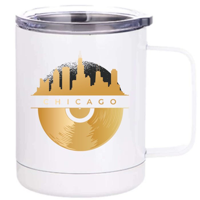 Chicago Vinyl Skyline Front & Back 12oz Stainless Steel Tumbler Cup