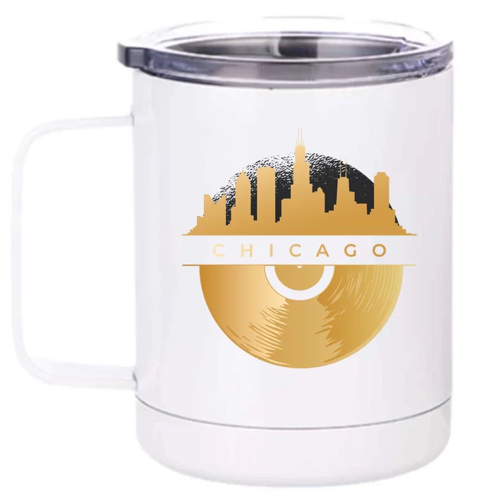 Chicago Vinyl Skyline Front & Back 12oz Stainless Steel Tumbler Cup