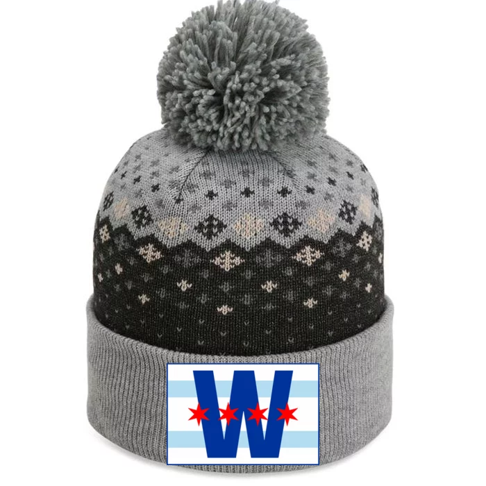 Chicago W Flag The Baniff Cuffed Pom Beanie