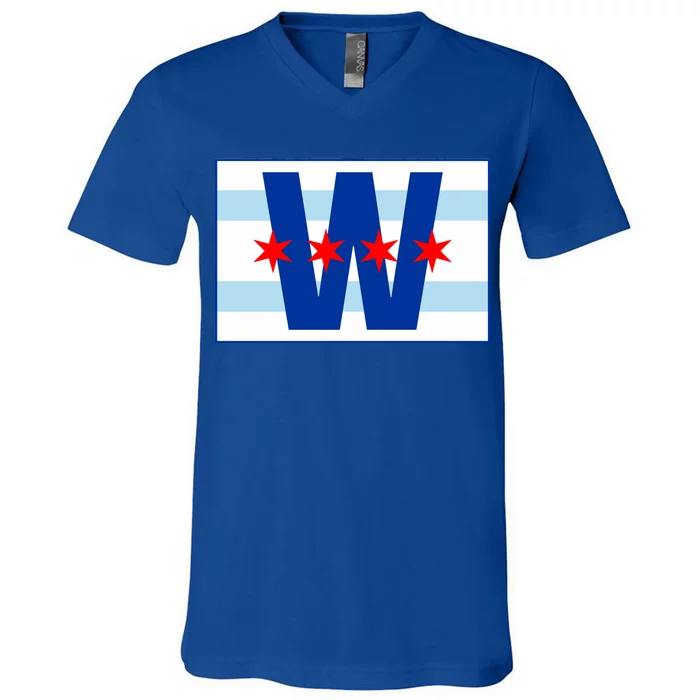 Chicago W Flag V-Neck T-Shirt