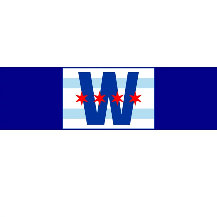 Chicago W Flag Bumper Sticker