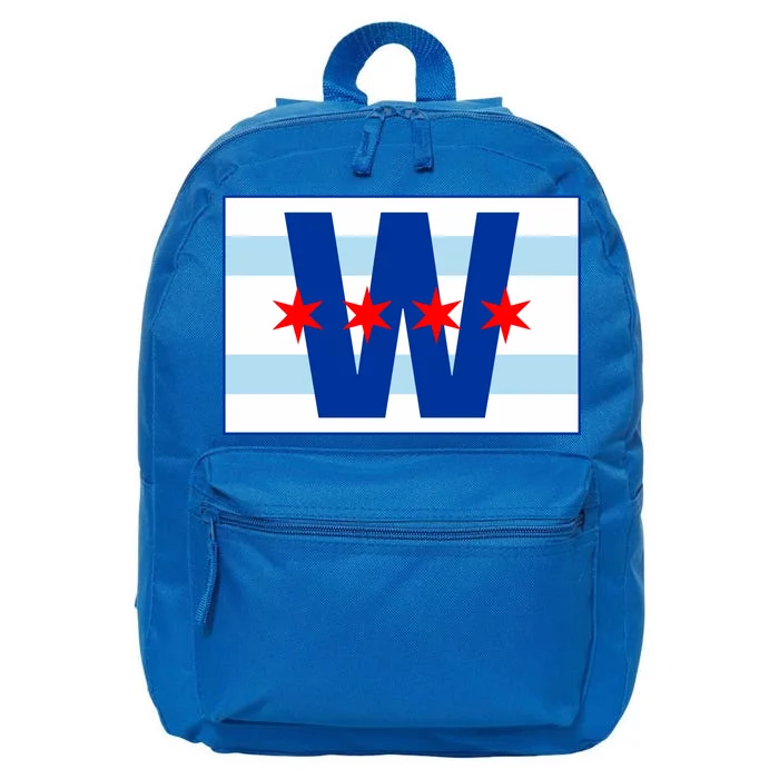 Chicago W Flag 16 in Basic Backpack