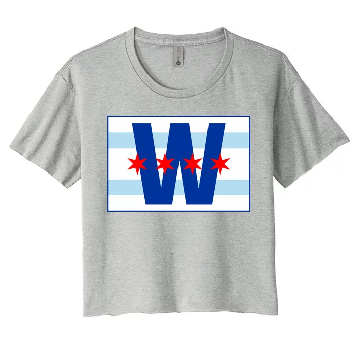 Chicago W Flag Women's Crop Top Tee