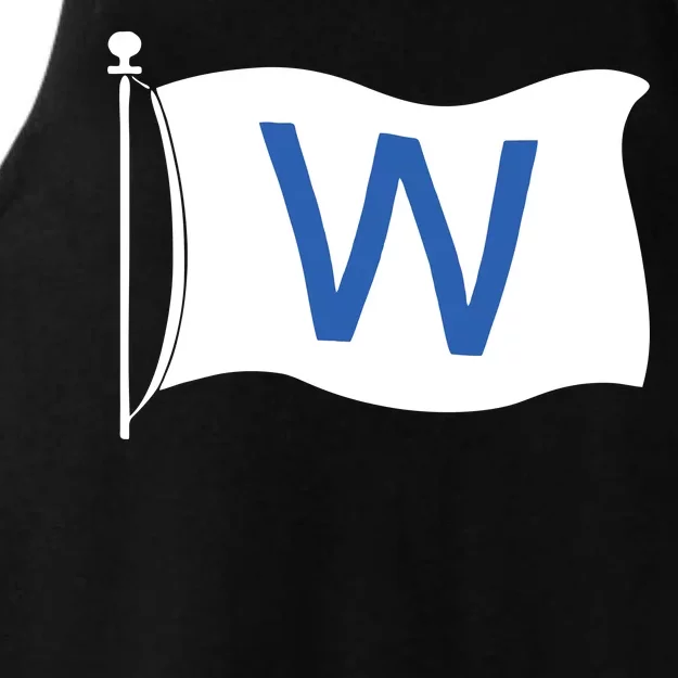 Chicago Win W Flag Baseball Ladies Tri-Blend Wicking Tank