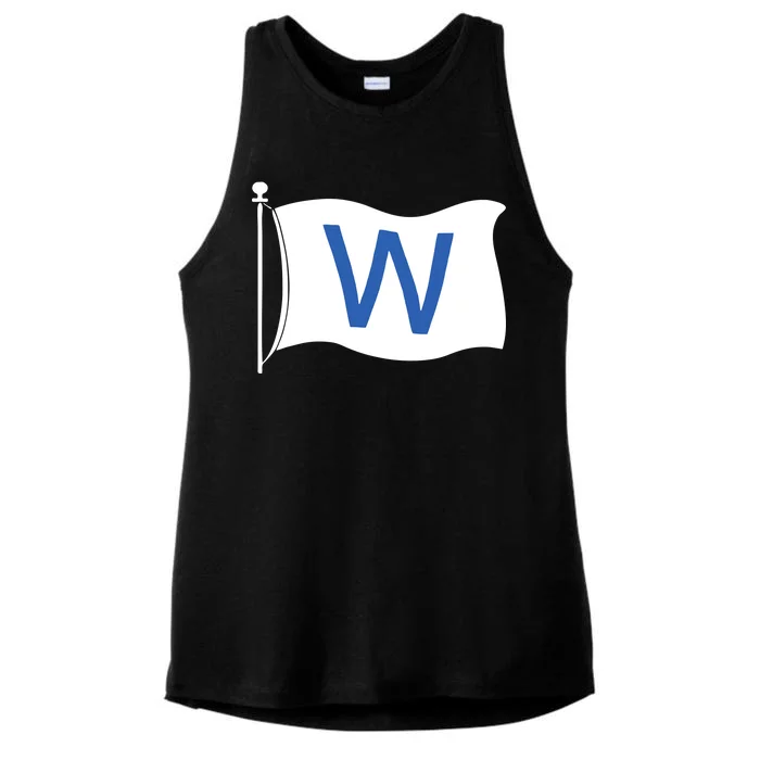 Chicago Win W Flag Baseball Ladies Tri-Blend Wicking Tank