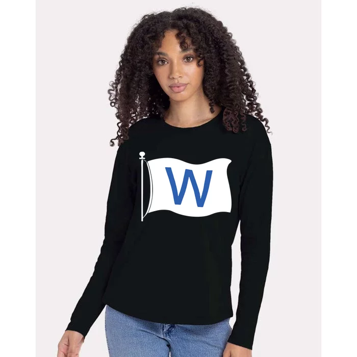 Chicago Win W Flag Baseball Womens Cotton Relaxed Long Sleeve T-Shirt