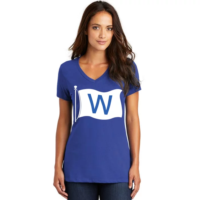 Chicago Win W Flag Baseball Women's V-Neck T-Shirt