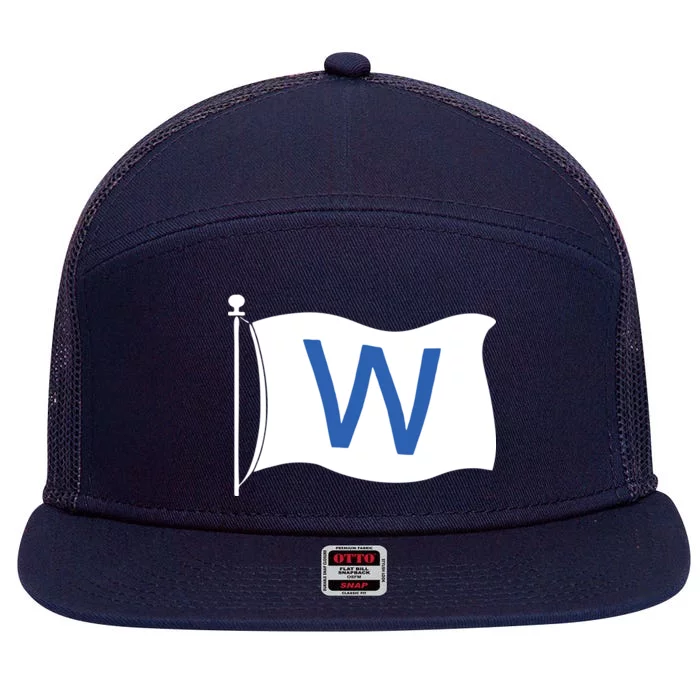 Chicago Win W Flag Baseball 7 Panel Mesh Trucker Snapback Hat