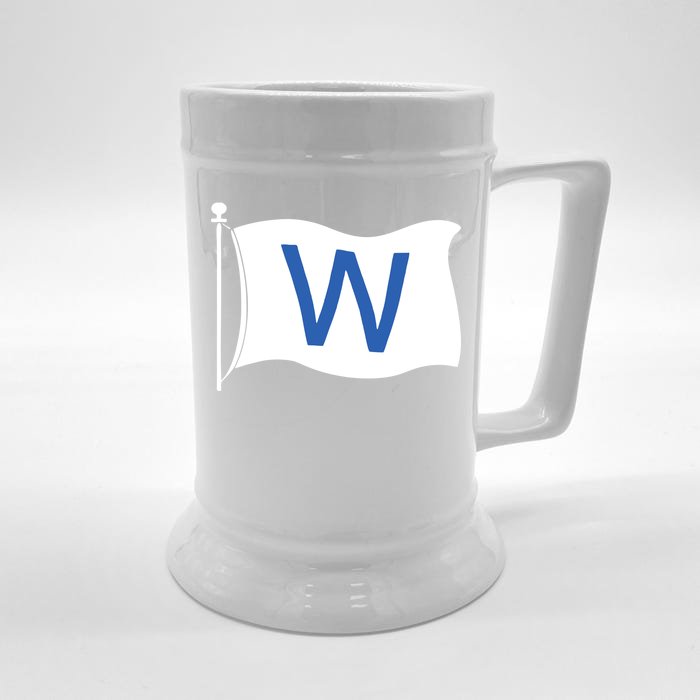 Chicago Win W Flag Baseball Front & Back Beer Stein