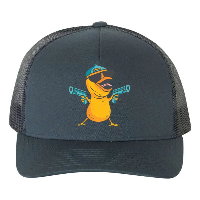 Chick Cartoon With Guns Yupoong Adult 5-Panel Trucker Hat