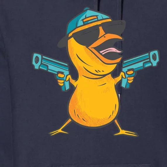 Chick Cartoon With Guns Premium Hoodie